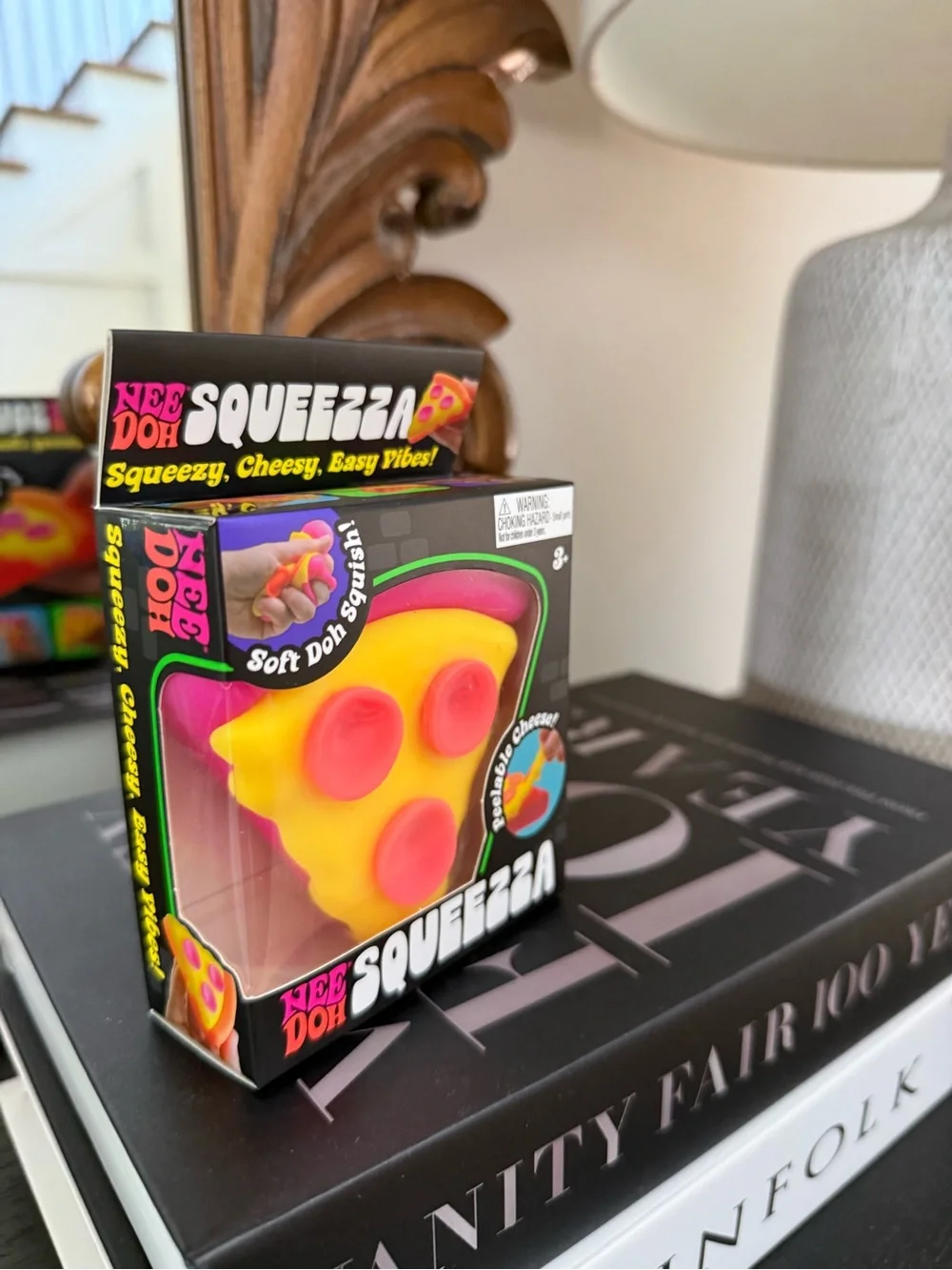 Squeezzza Yellow & Pink Pizza Squishy Toy - Kids Trading Card Category